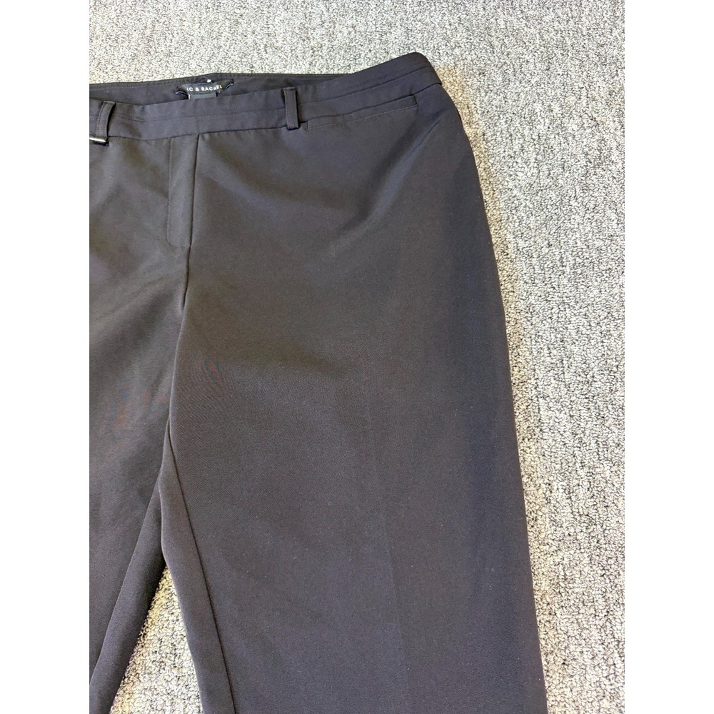 Zac & Rachel Dress Pants Womens 16 Black Stretch Mid Rise Straight Leg Office - Picture 8 of 16